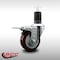 Service Caster 3.5'' SS Maroon Poly Swivel 1-5/8'' Expanding Stem Caster Total Lock Brake SCC-SSEXTTL20S3514-PPUB-MRN-158 - alternate 4
